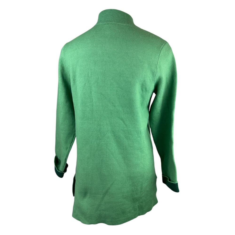 NWT J. Jill Majestic Open Front Cardi Sweater Cardigan Green MP Medium Petite - Picture 8 of 14